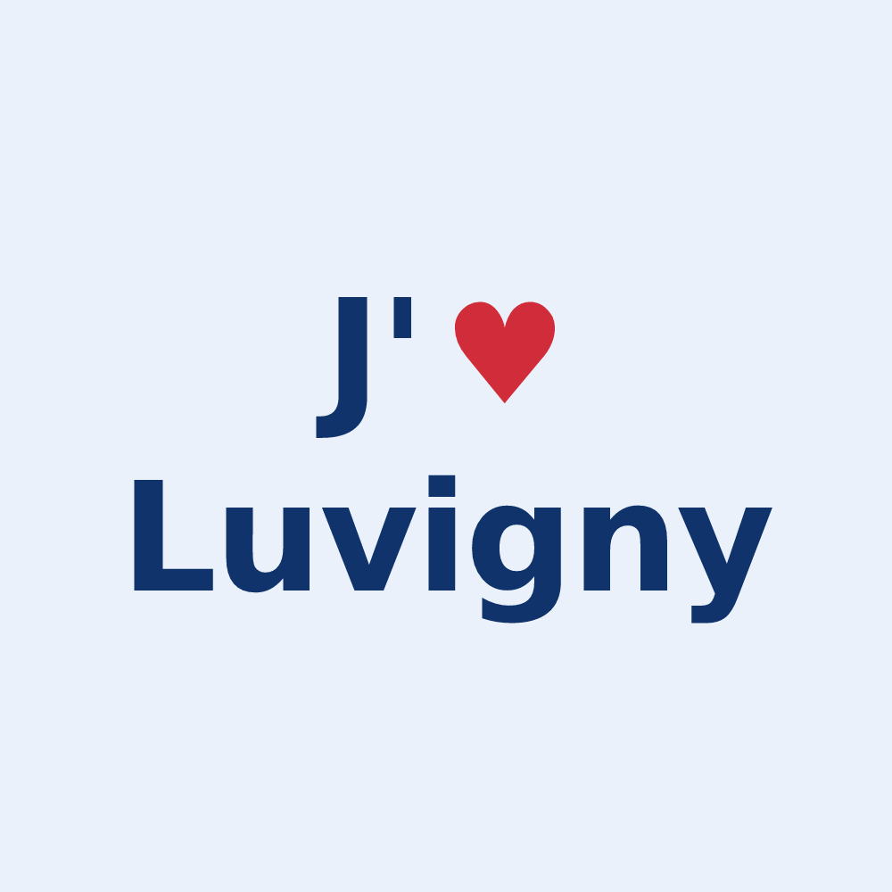 Sticker personnalisé Luvigny — design J'aime Luvigny