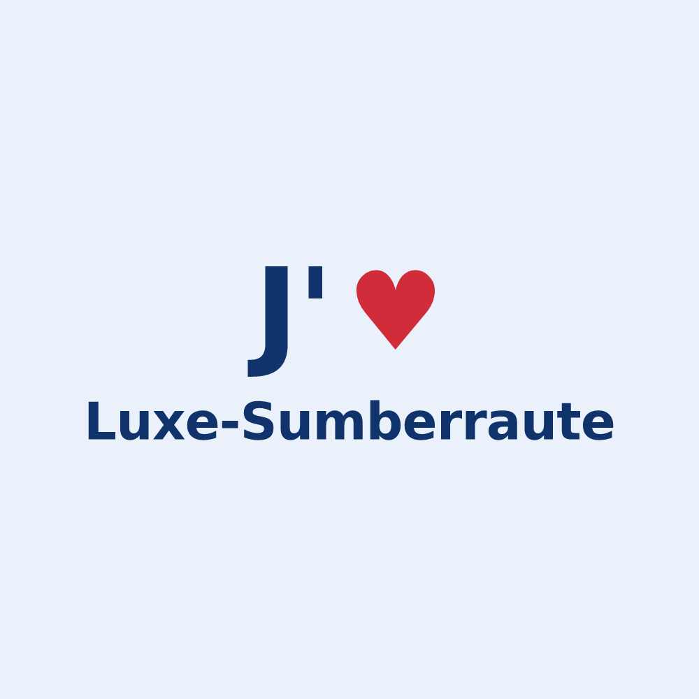 Sticker personnalisé Luxe-Sumberraute — design J'aime Luxe-Sumberraute