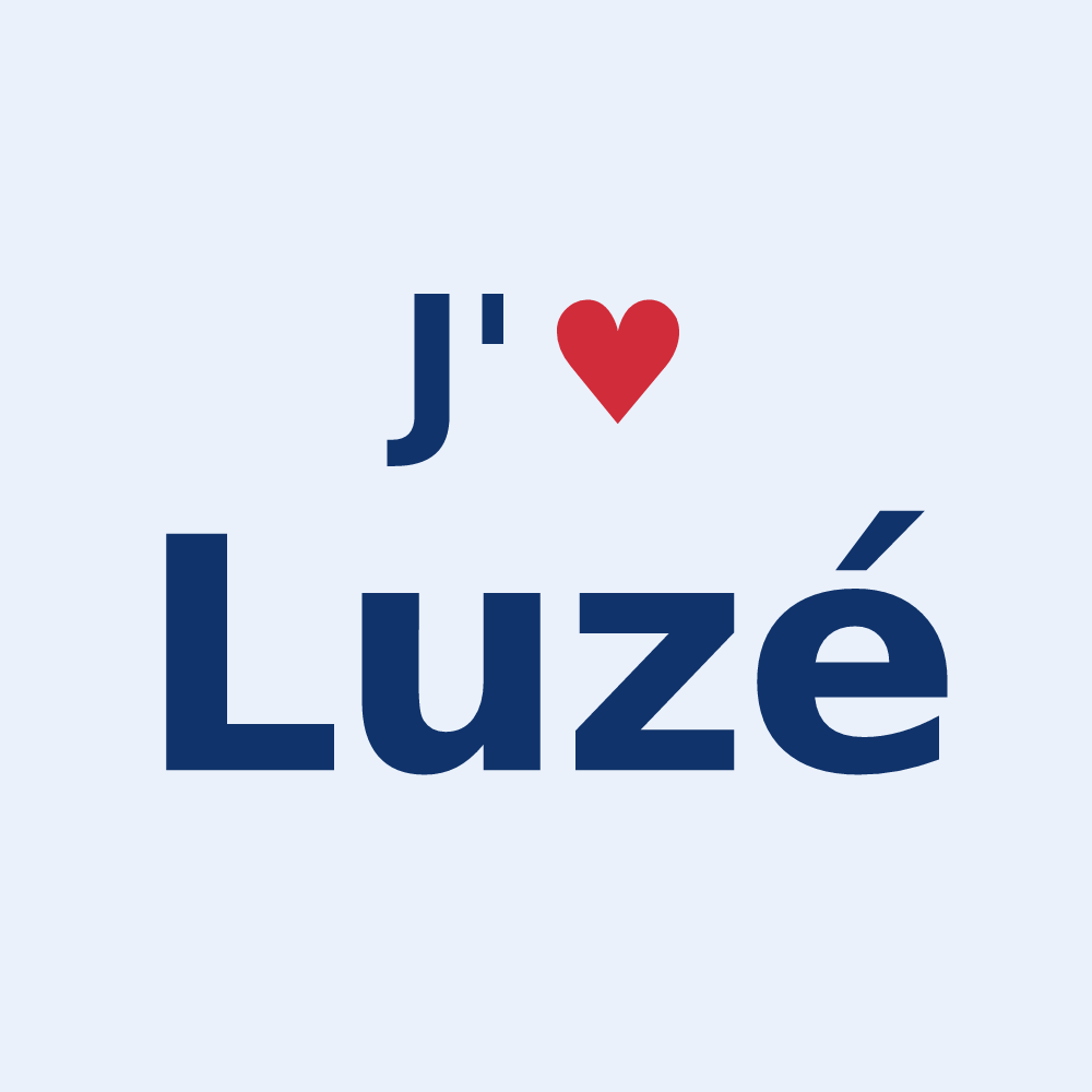 Sticker personnalisé Luzé — design J'aime Luzé