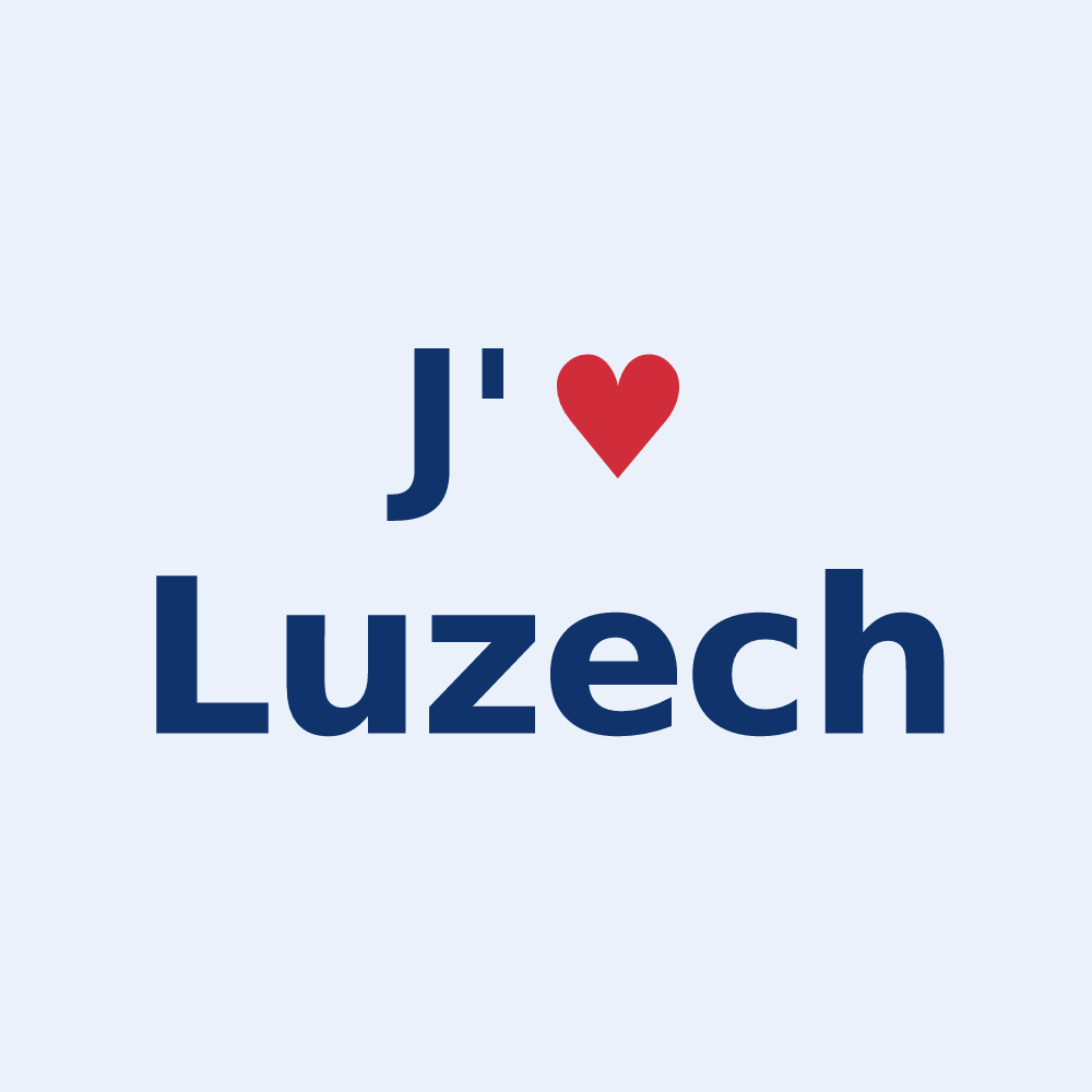 Sticker personnalisé Luzech — design J'aime Luzech