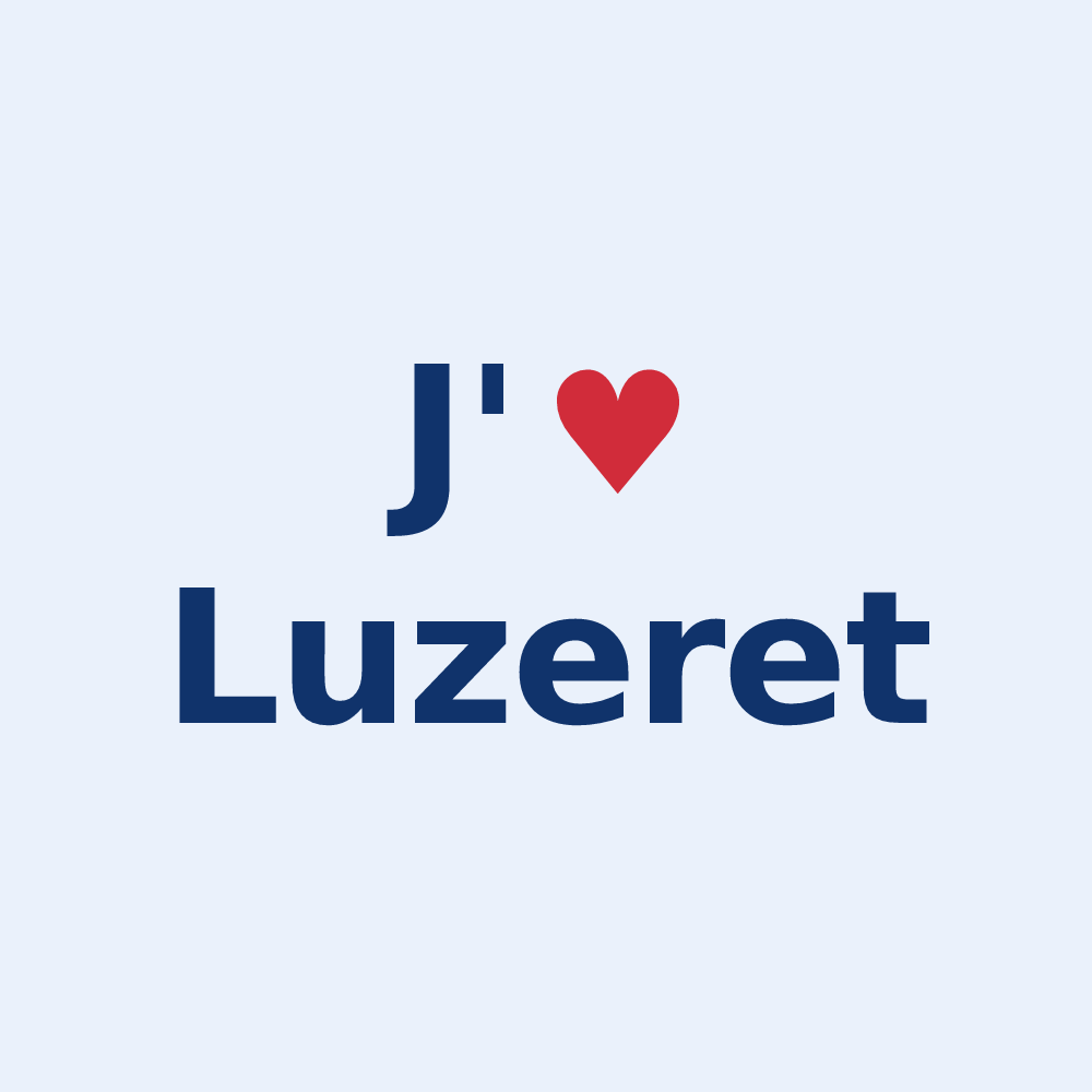 Sticker personnalisé Luzeret — design J'aime Luzeret