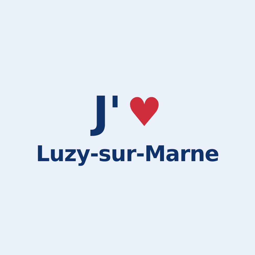 Sticker personnalisé Luzy-sur-Marne — design J'aime Luzy-sur-Marne
