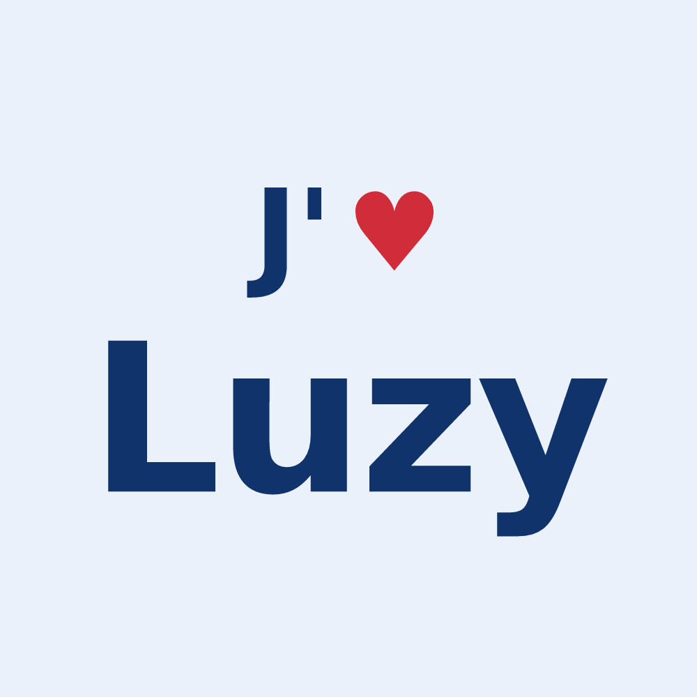 Sticker personnalisé Luzy — design J'aime Luzy
