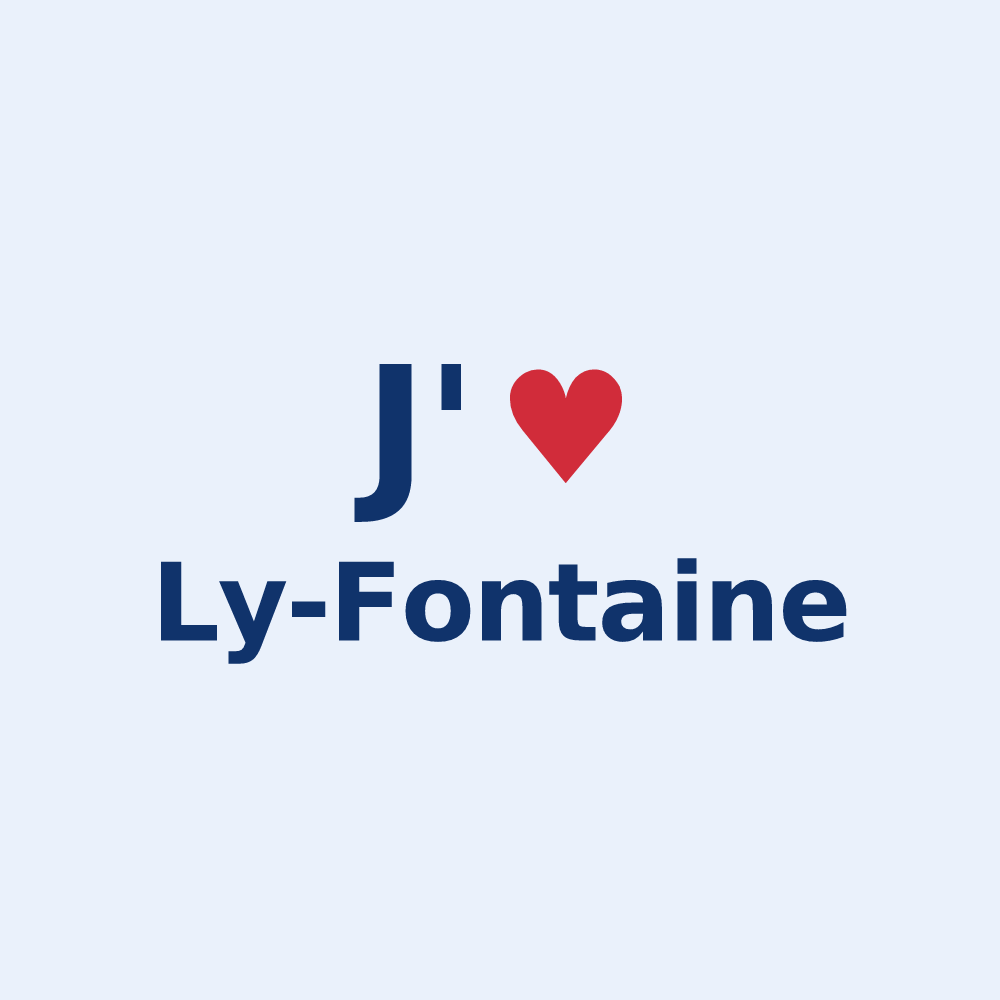 Sticker personnalisé Ly-Fontaine — design J'aime Ly-Fontaine
