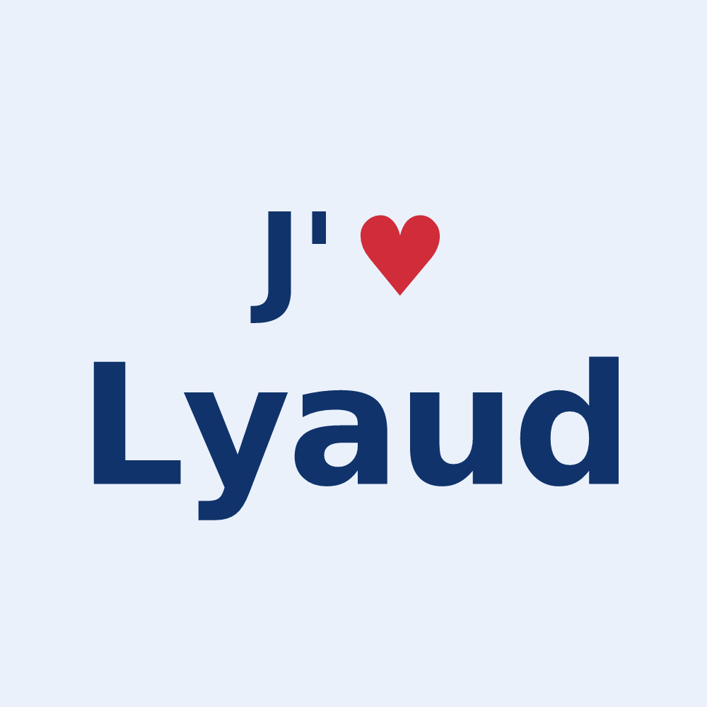 Sticker personnalisé Lyaud — design J'aime Lyaud