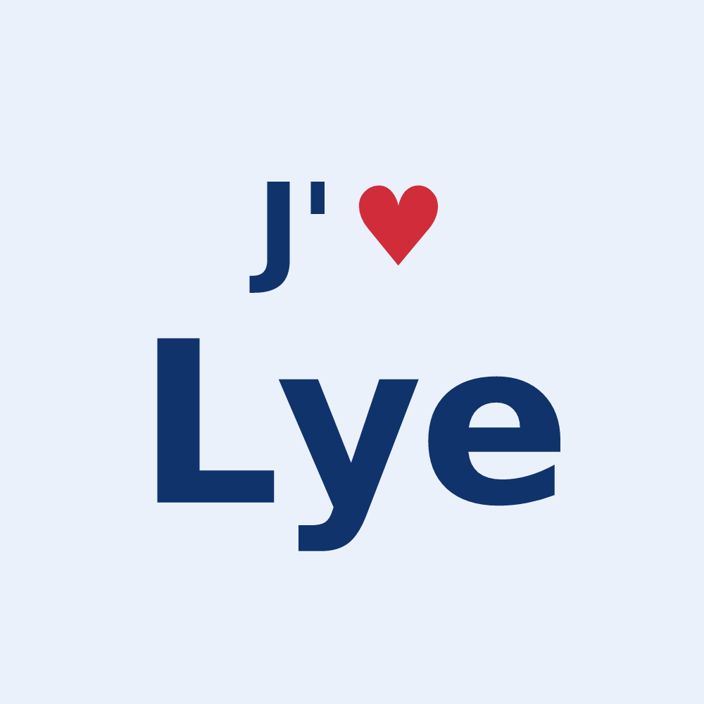 Sticker personnalisé Lye — design J'aime Lye
