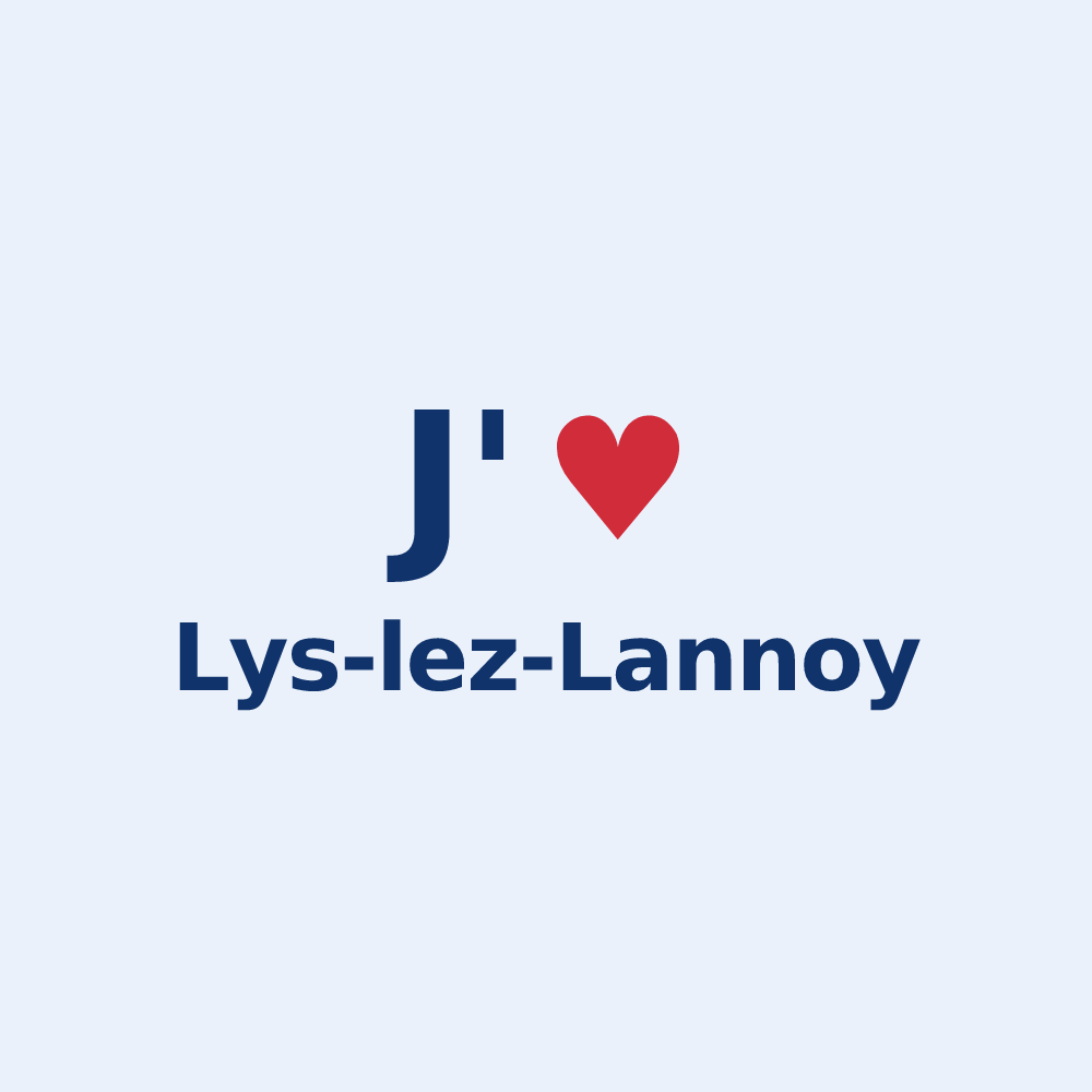 Sticker personnalisé Lys-lez-Lannoy — design J'aime Lys-lez-Lannoy