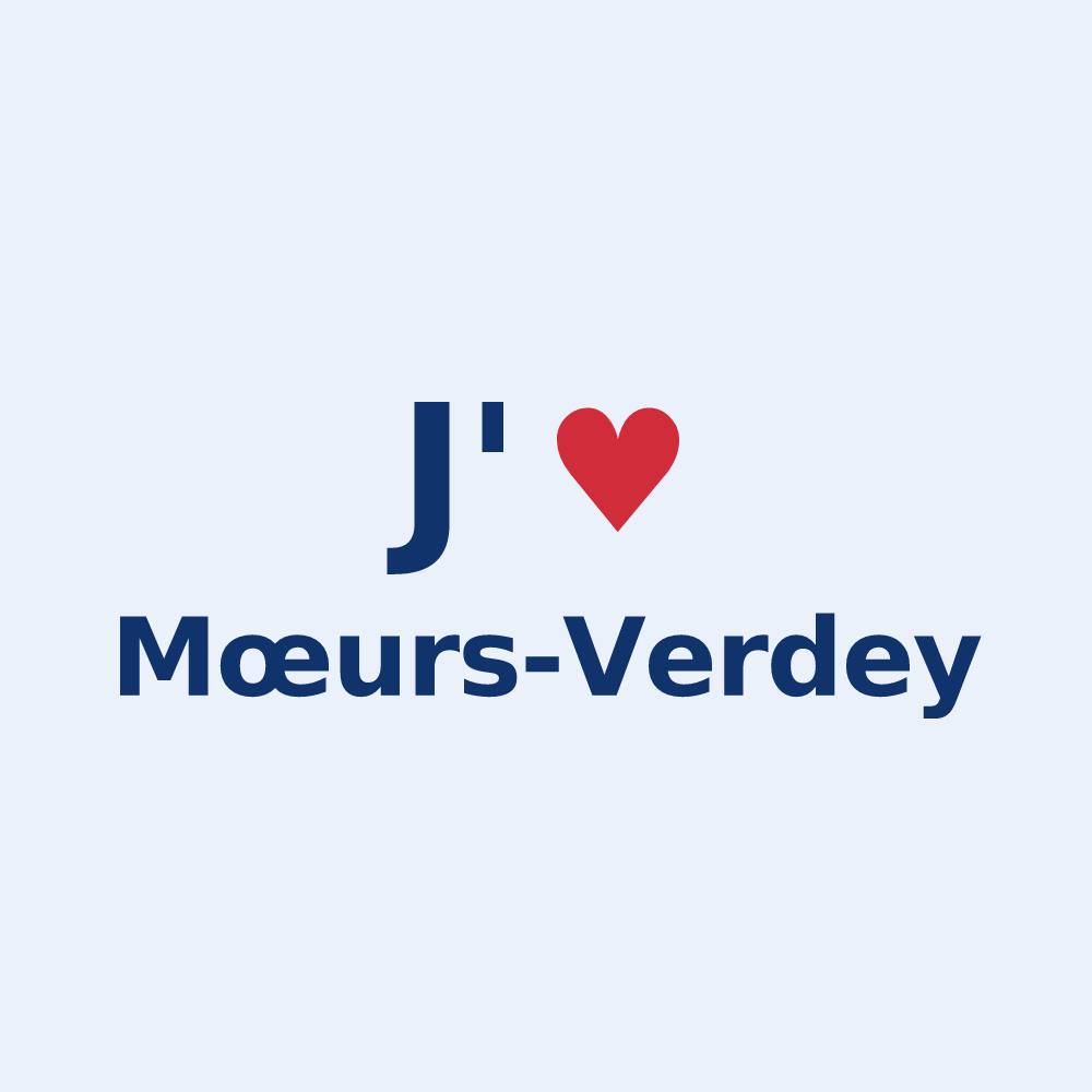 Sticker personnalisé Mœurs-Verdey — design J'aime Mœurs-Verdey