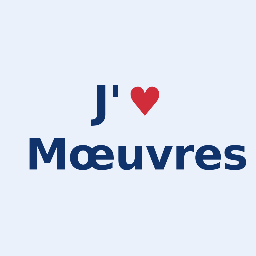 Sticker personnalisé Mœuvres — design J'aime Mœuvres