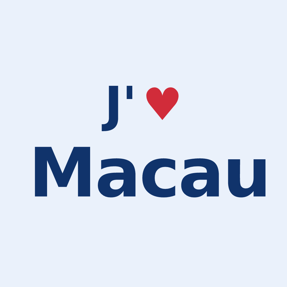 Sticker personnalisé Macau — design J'aime Macau