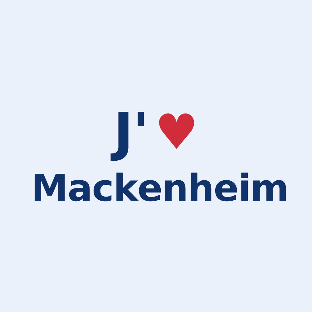 Sticker personnalisé Mackenheim — design J'aime Mackenheim