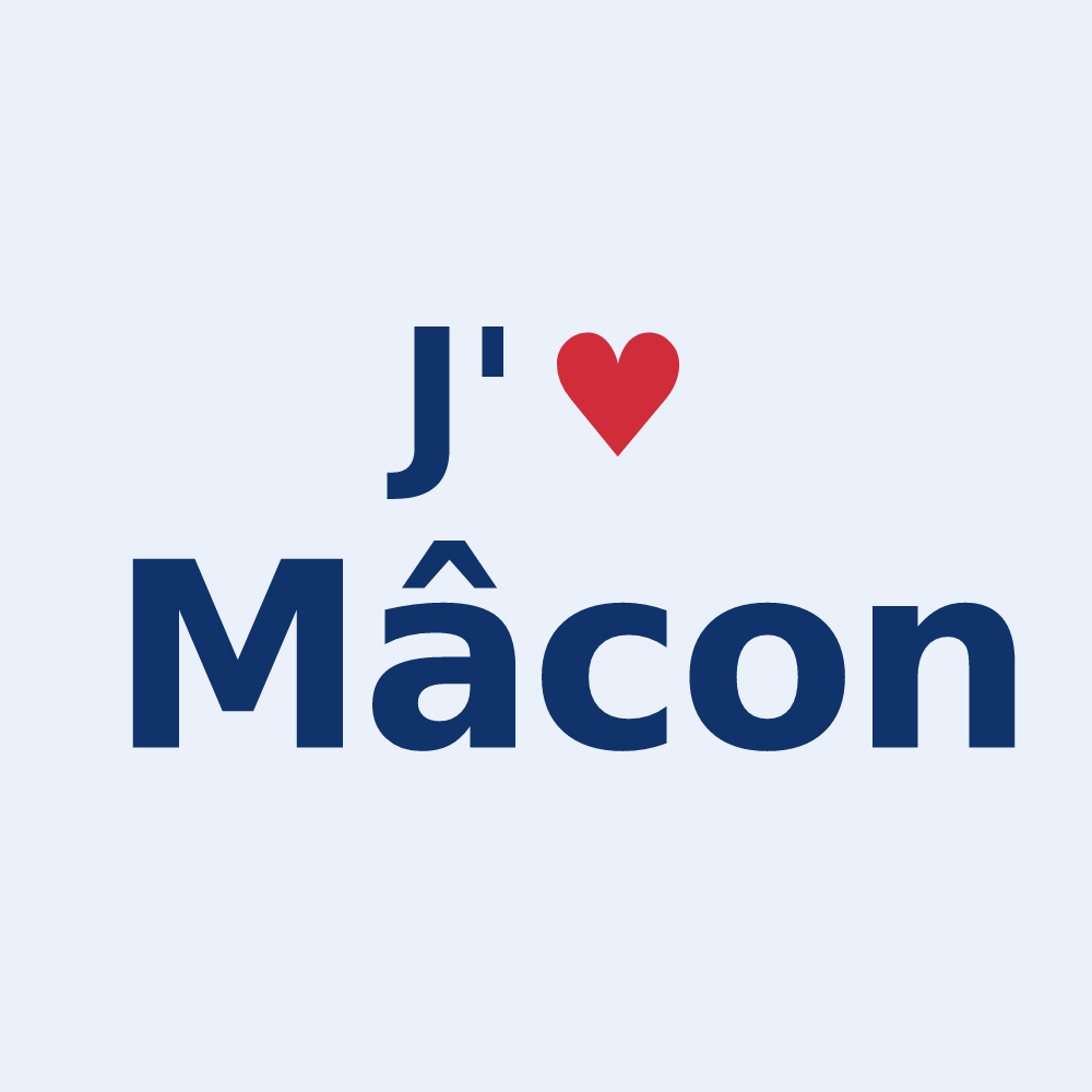 Sticker personnalisé Mâcon — design J'aime Mâcon