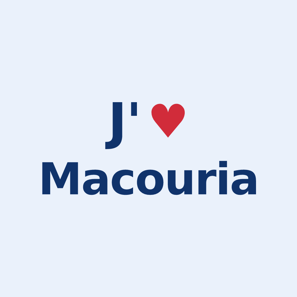 Sticker personnalisé Macouria — design J'aime Macouria