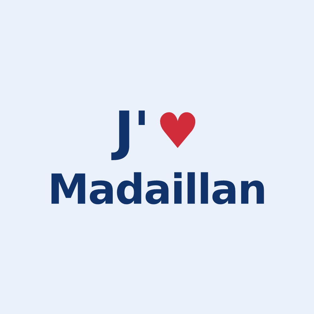 Sticker personnalisé Madaillan — design J'aime Madaillan