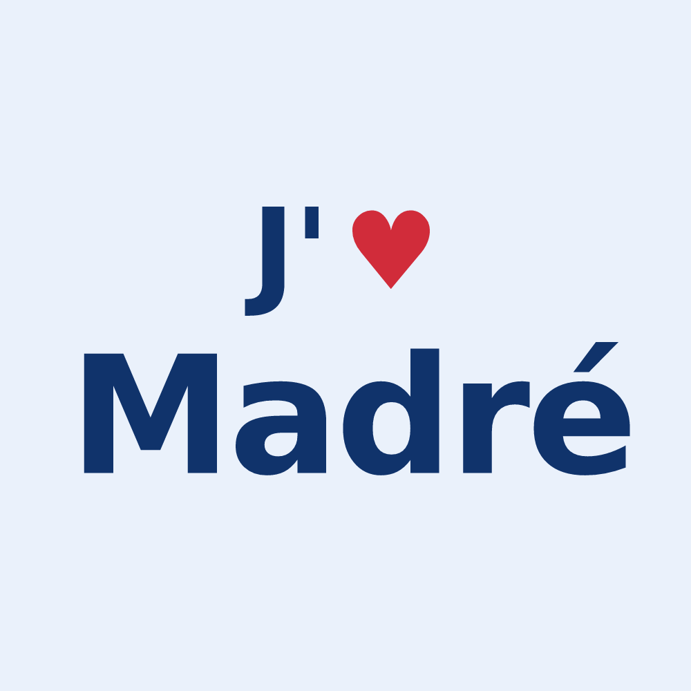 Sticker personnalisé Madré — design J'aime Madré