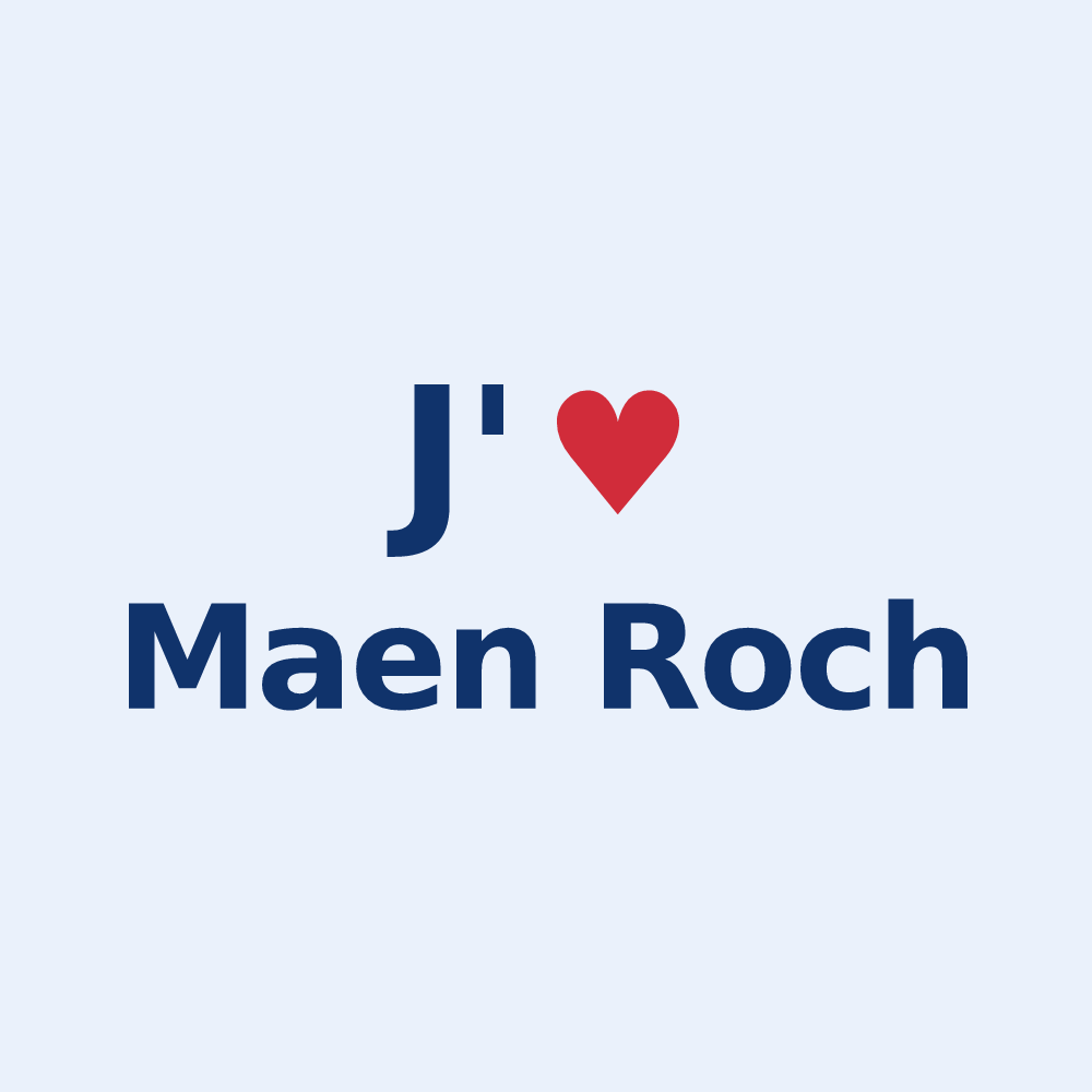 Sticker personnalisé Maen Roch — design J'aime Maen Roch