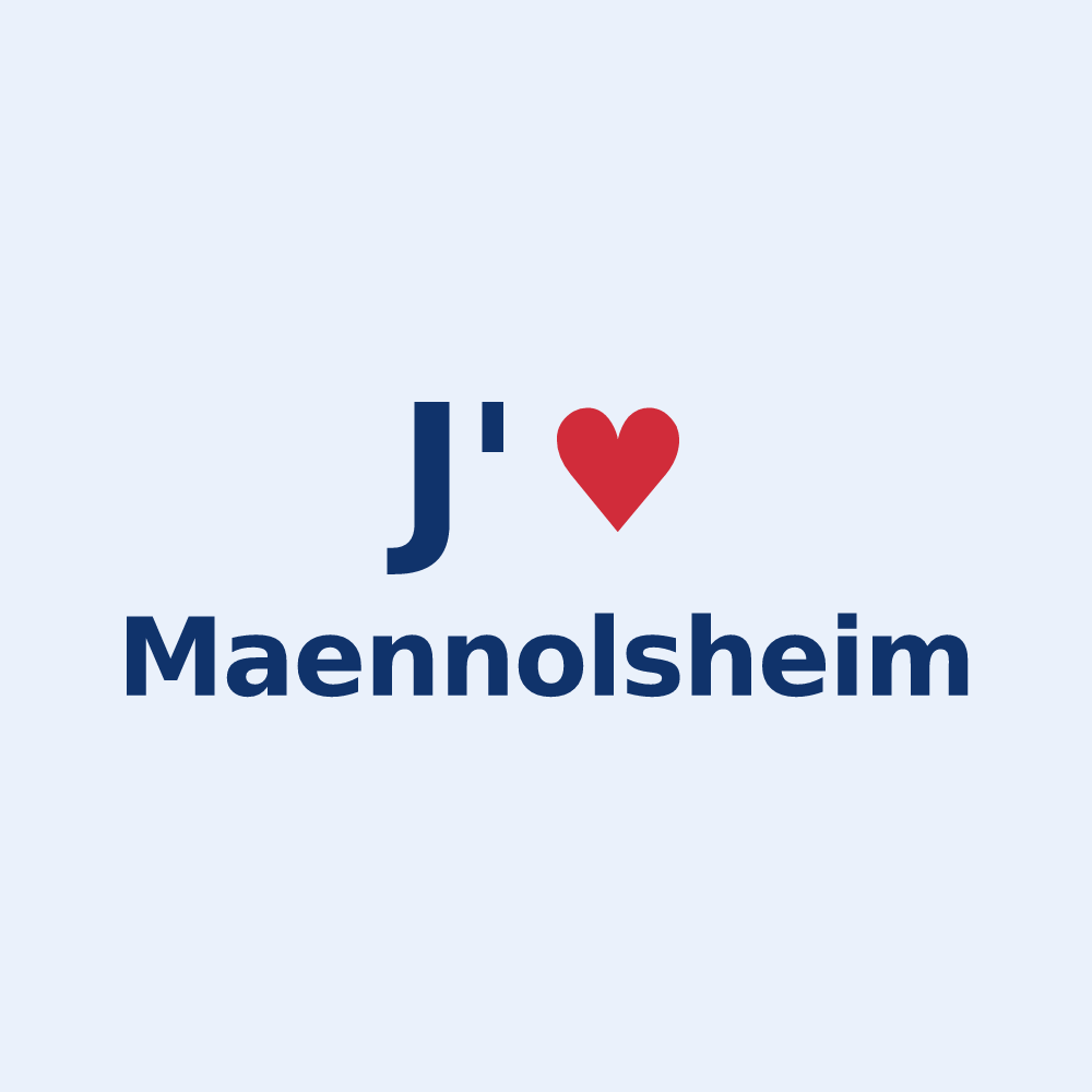 Sticker personnalisé Maennolsheim — design J'aime Maennolsheim