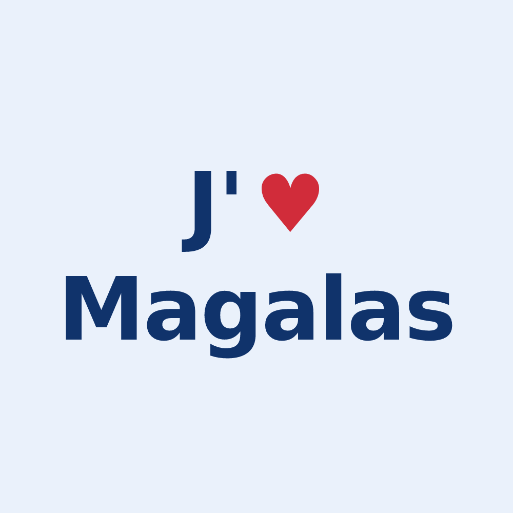 Sticker personnalisé Magalas — design J'aime Magalas