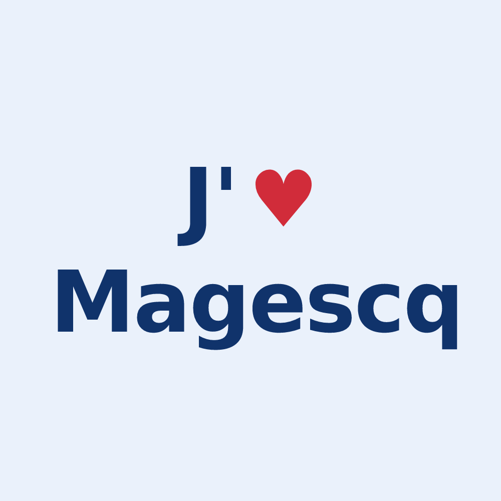 Sticker personnalisé Magescq — design J'aime Magescq