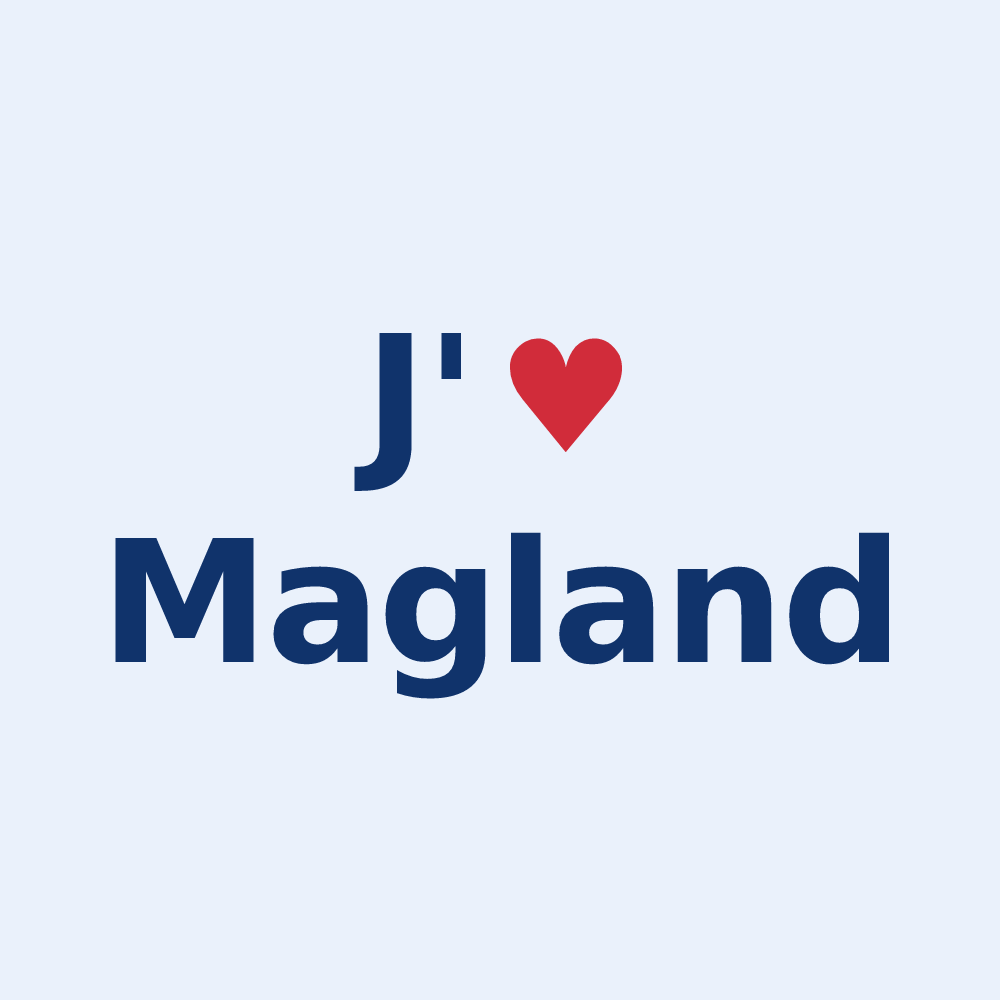 Sticker personnalisé Magland — design J'aime Magland