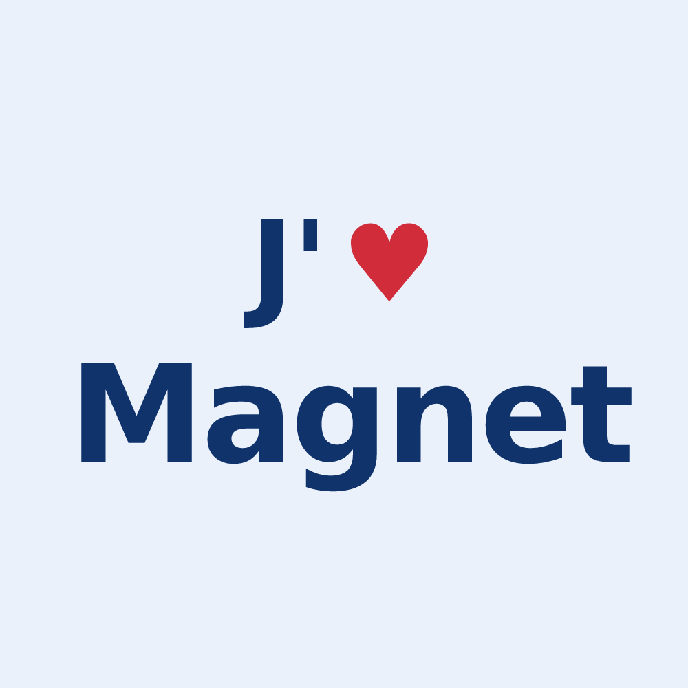 Sticker personnalisé Magnet — design J'aime Magnet