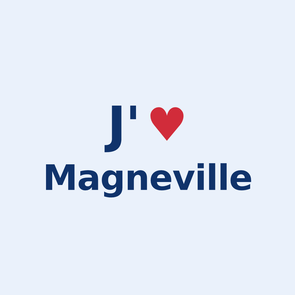 Sticker personnalisé Magneville — design J'aime Magneville