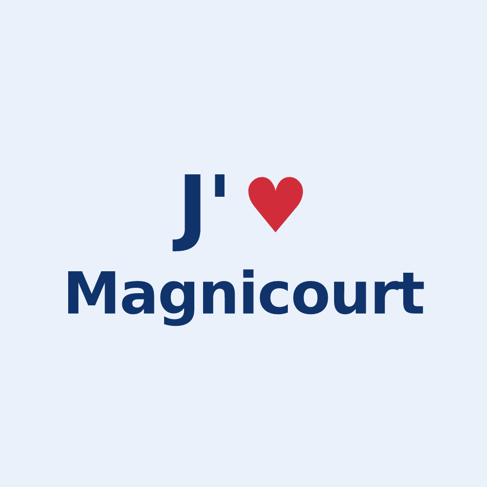 Sticker personnalisé Magnicourt — design J'aime Magnicourt