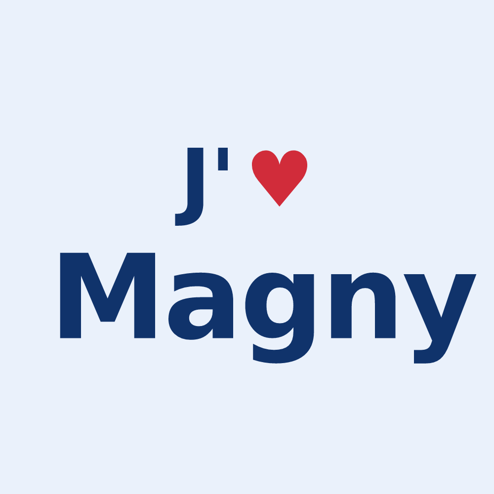 Sticker personnalisé Magny — design J'aime Magny