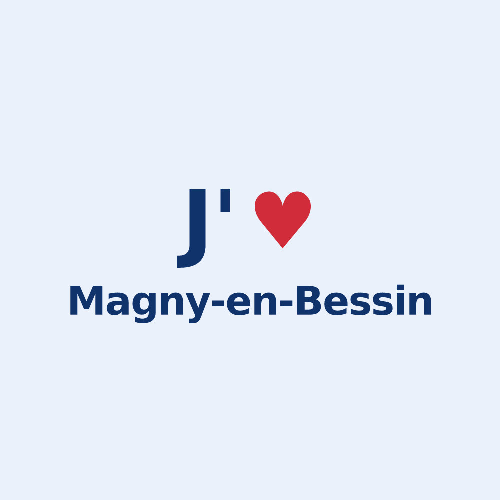 Sticker personnalisé Magny-en-Bessin — design J'aime Magny-en-Bessin
