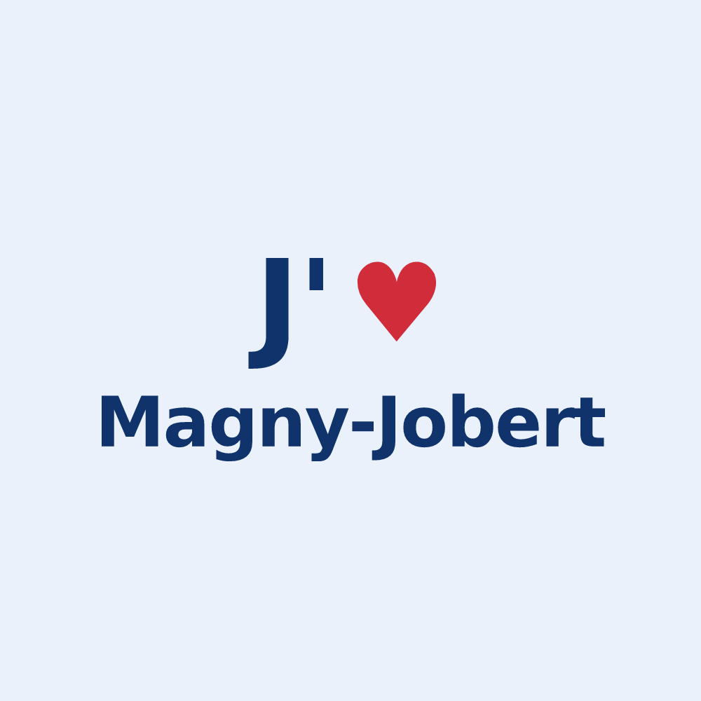 Sticker personnalisé Magny-Jobert — design J'aime Magny-Jobert