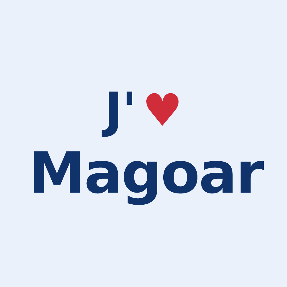 Sticker personnalisé Magoar — design J'aime Magoar