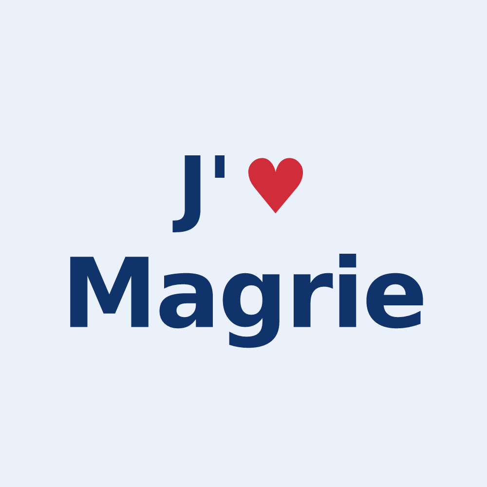 Sticker personnalisé Magrie — design J'aime Magrie