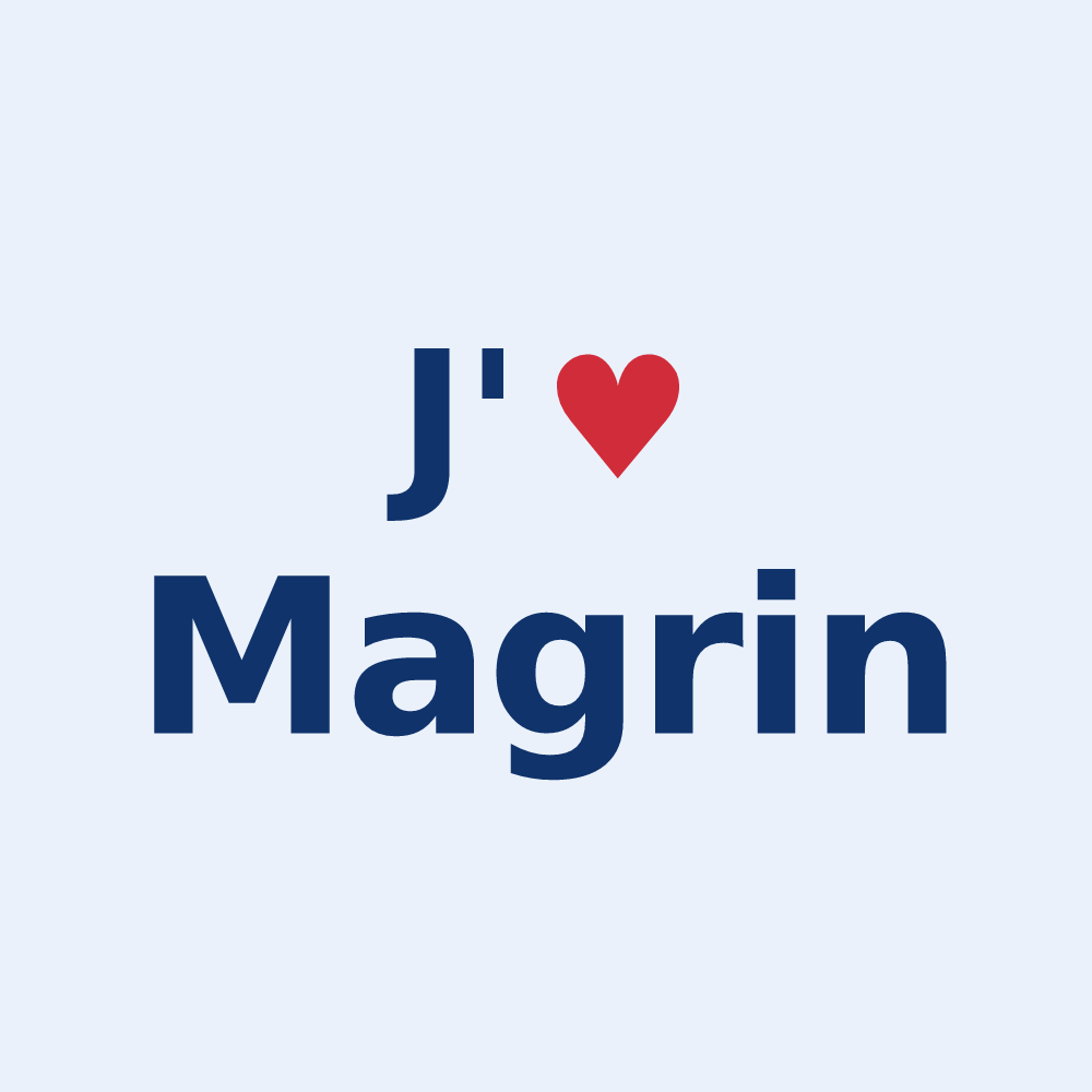 Sticker personnalisé Magrin — design J'aime Magrin