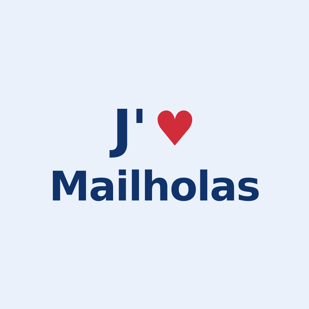 Sticker personnalisé Mailholas — design J'aime Mailholas