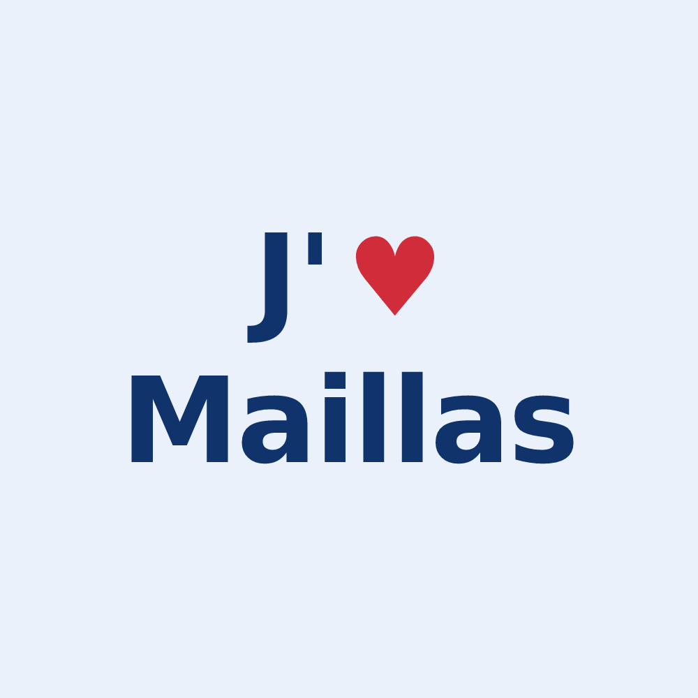 Sticker personnalisé Maillas — design J'aime Maillas