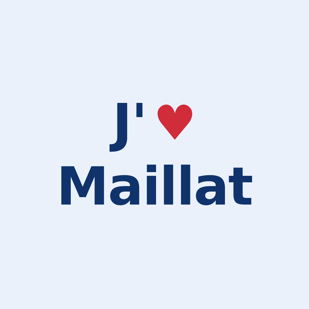 Sticker personnalisé Maillat — design J'aime Maillat