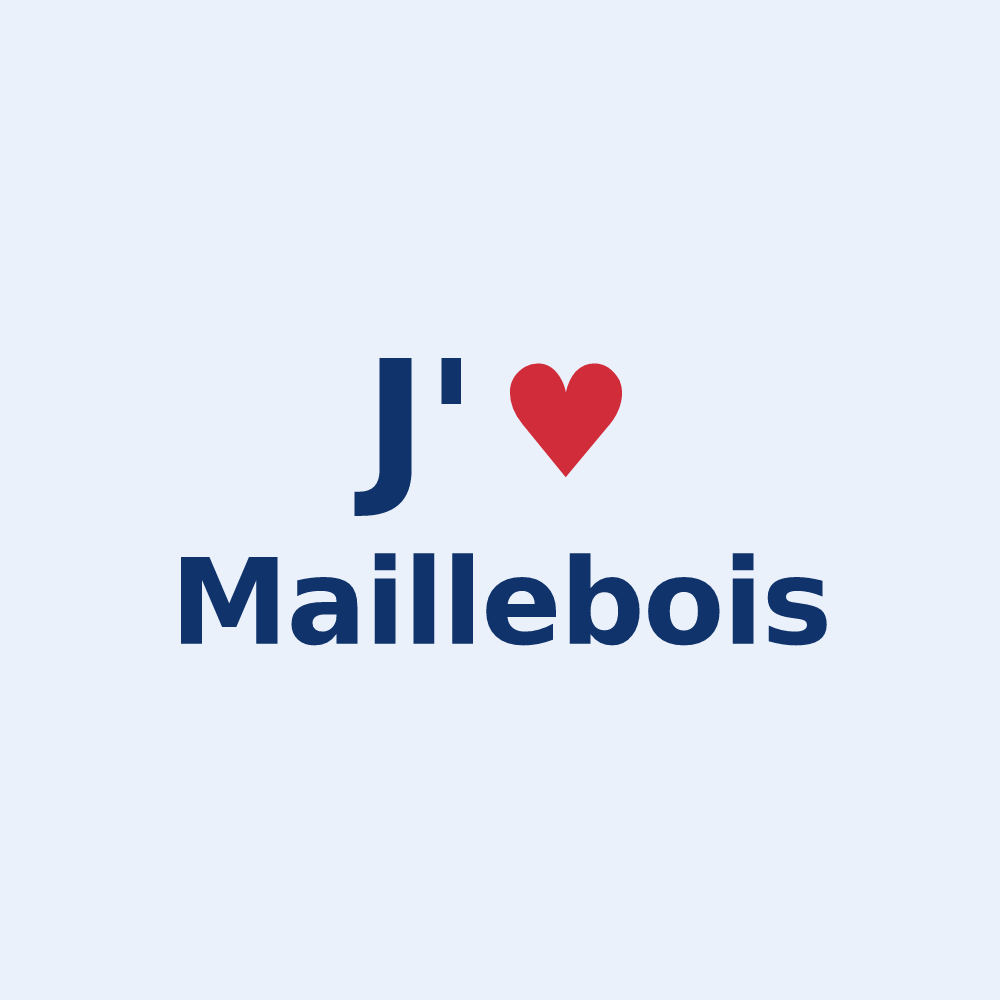 Sticker personnalisé Maillebois — design J'aime Maillebois