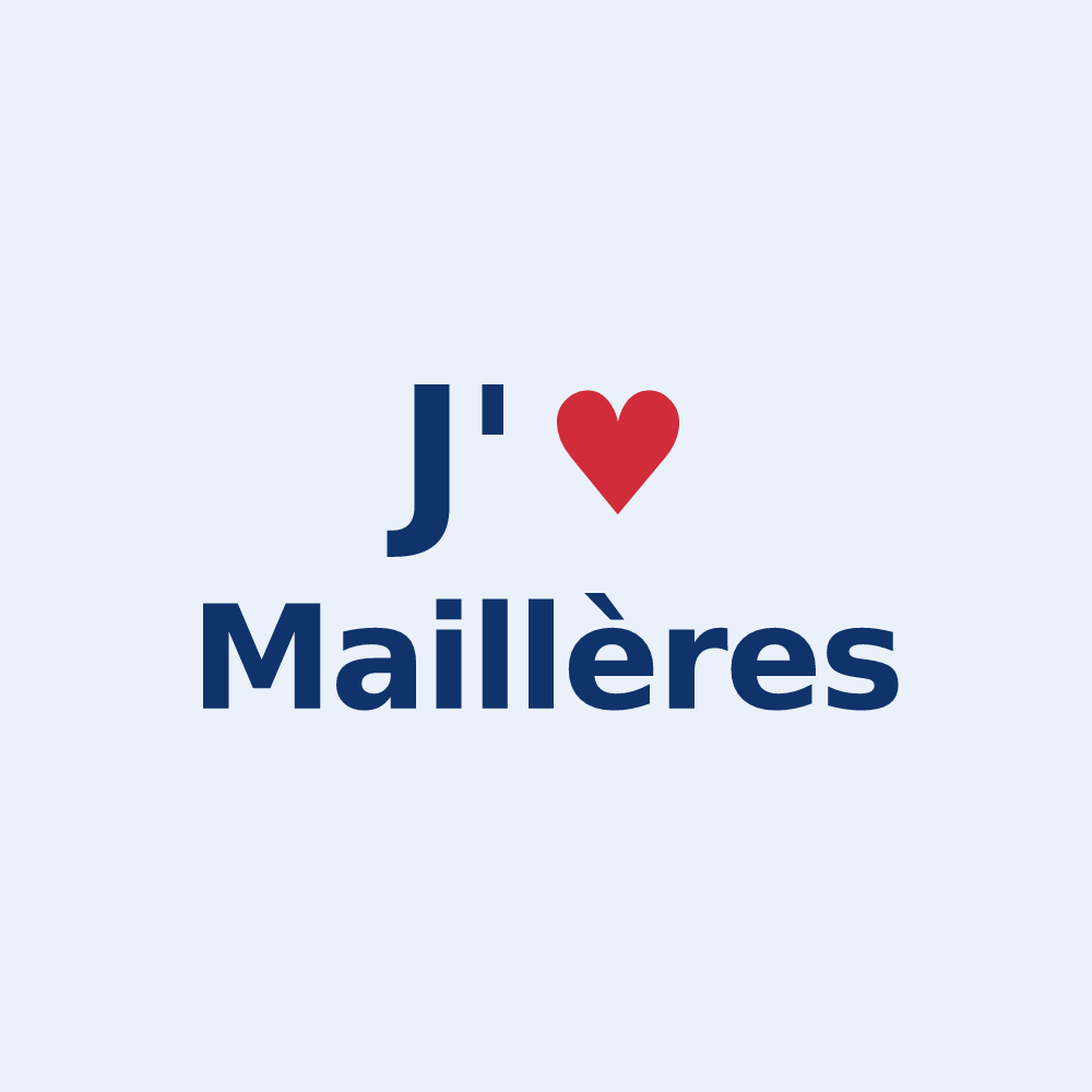 Sticker personnalisé Maillères — design J'aime Maillères