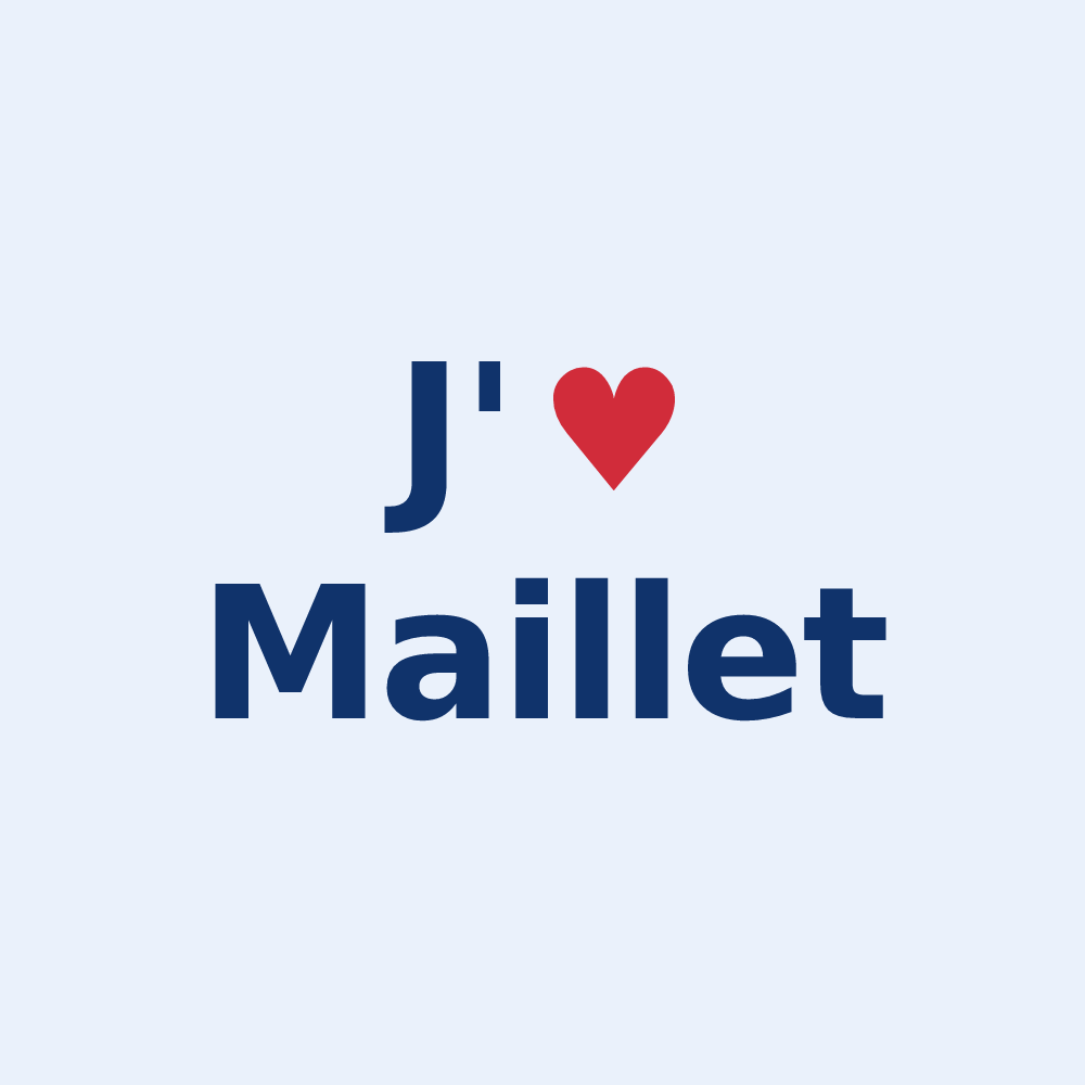 Sticker personnalisé Maillet — design J'aime Maillet