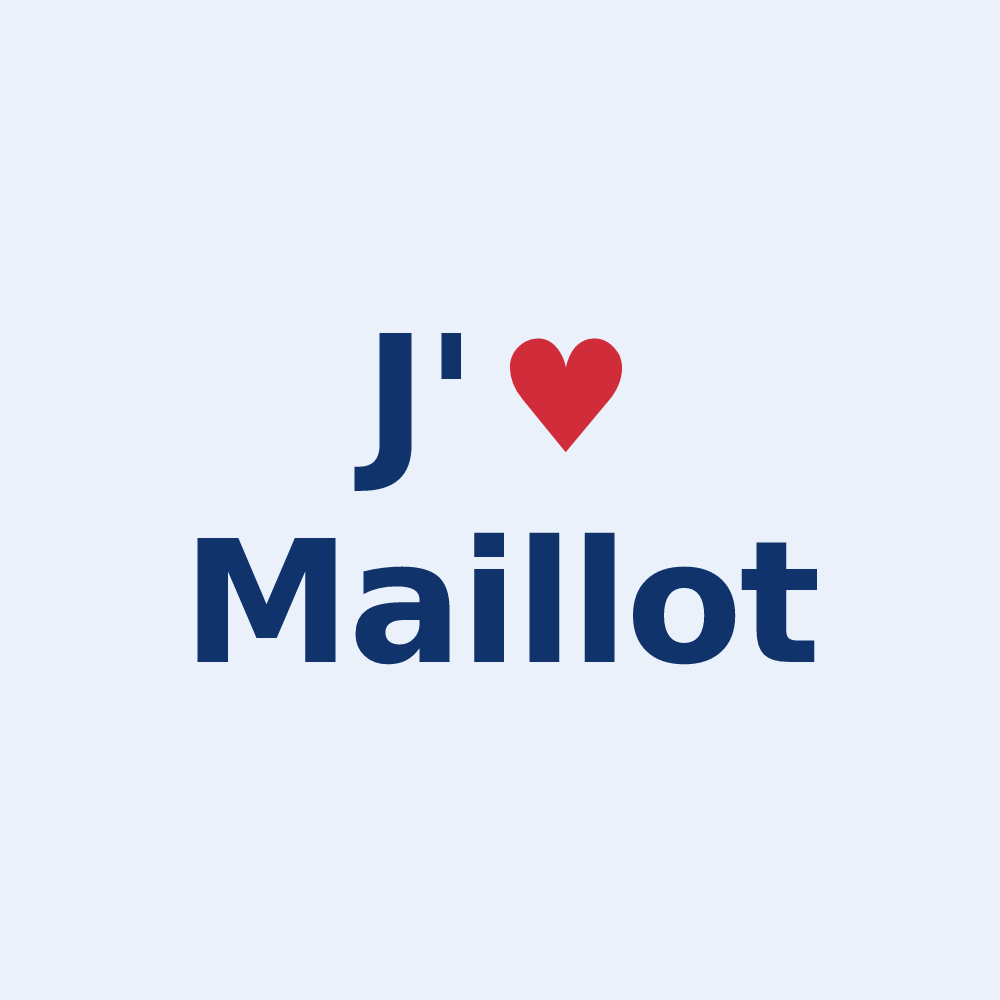 Sticker personnalisé Maillot — design J'aime Maillot