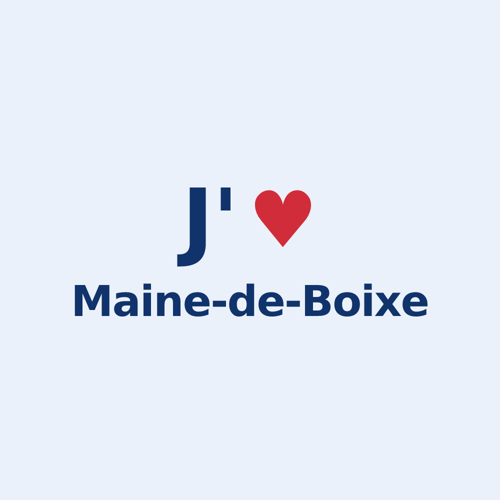 Sticker personnalisé Maine-de-Boixe — design J'aime Maine-de-Boixe