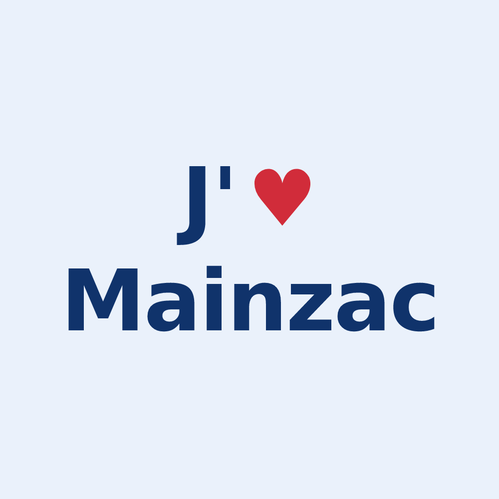Sticker personnalisé Mainzac — design J'aime Mainzac
