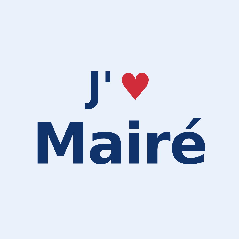 Sticker personnalisé Mairé — design J'aime Mairé