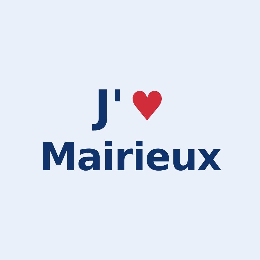 Sticker personnalisé Mairieux — design J'aime Mairieux