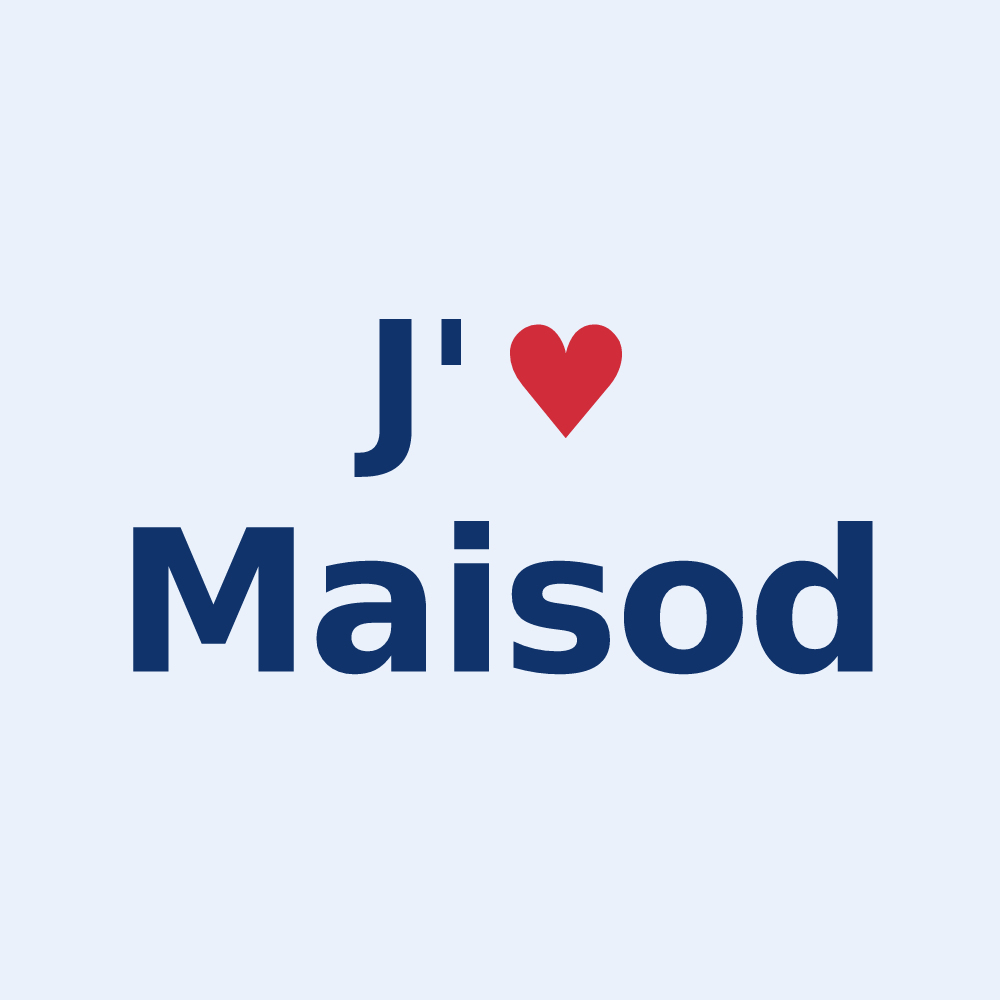 Sticker personnalisé Maisod — design J'aime Maisod