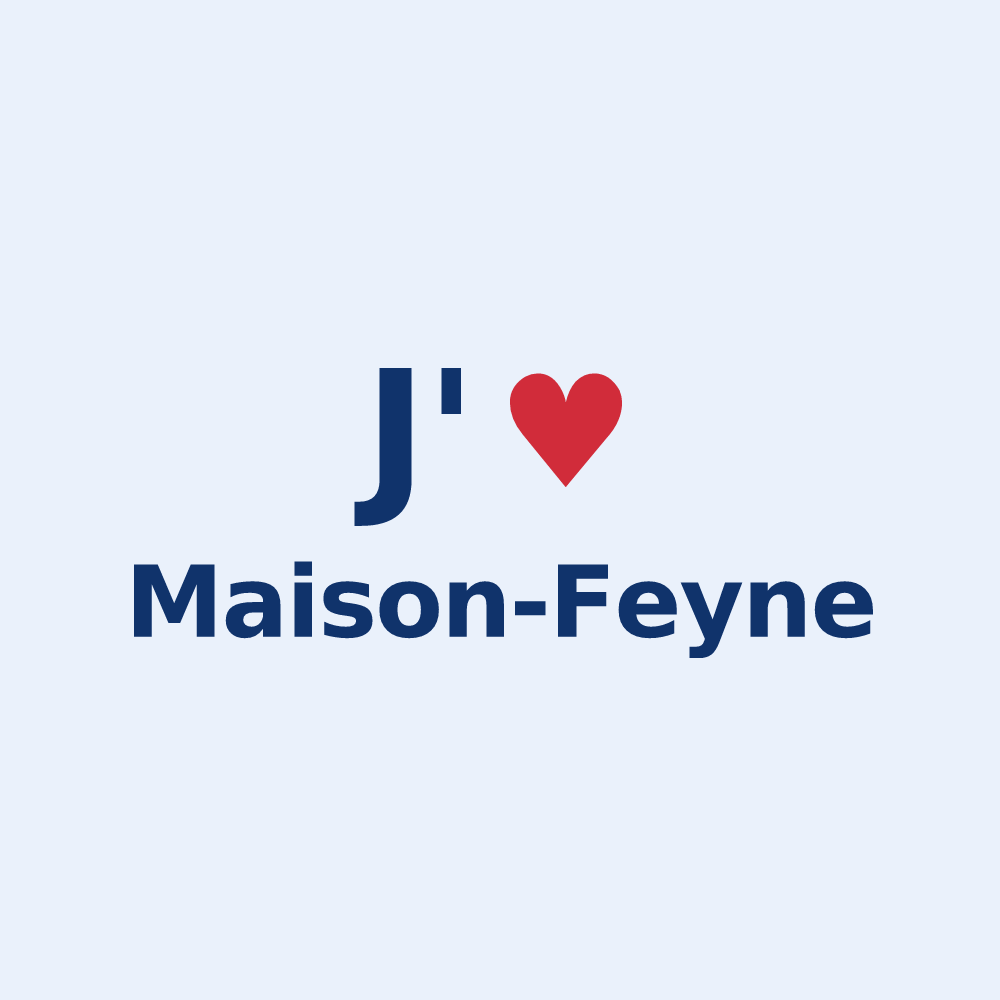 Sticker personnalisé Maison-Feyne — design J'aime Maison-Feyne