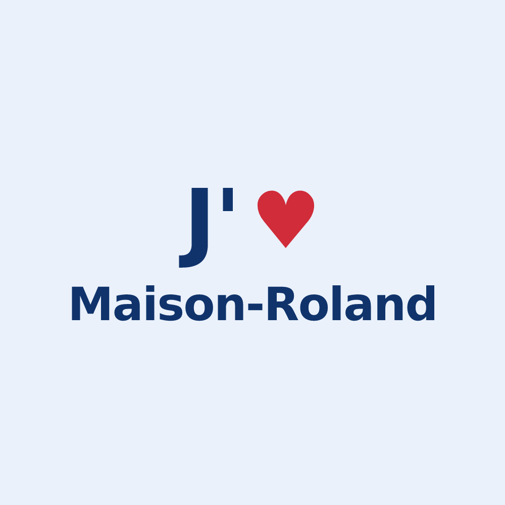 Sticker personnalisé Maison-Roland — design J'aime Maison-Roland