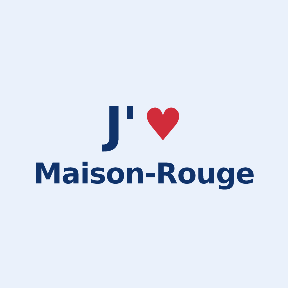 Sticker personnalisé Maison-Rouge — design J'aime Maison-Rouge