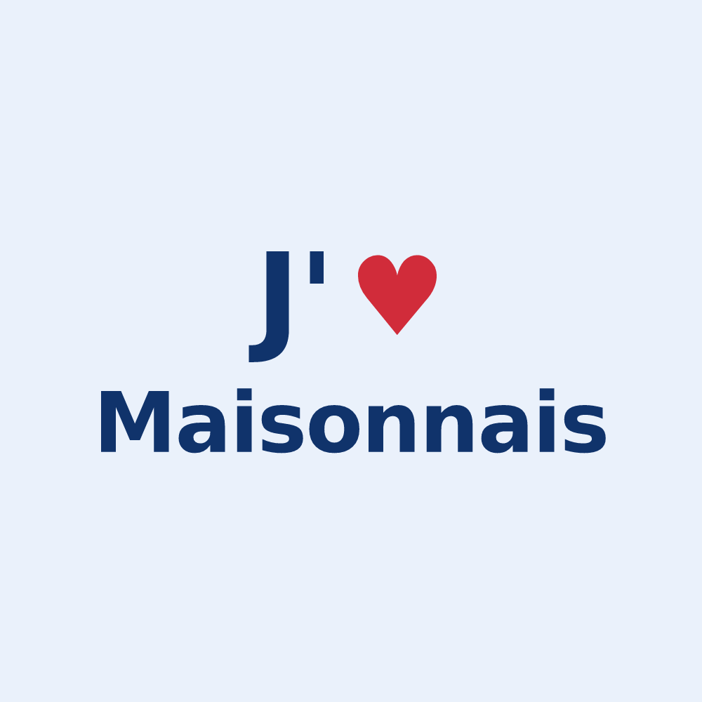 Sticker personnalisé Maisonnais — design J'aime Maisonnais