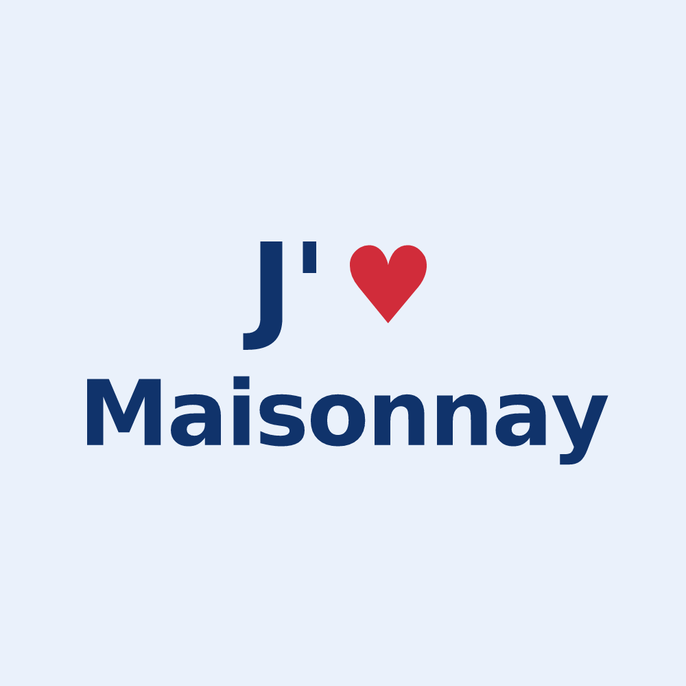 Sticker personnalisé Maisonnay — design J'aime Maisonnay